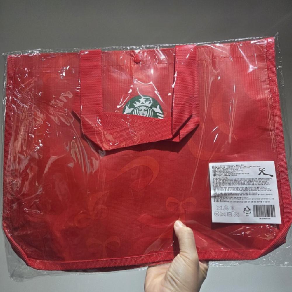 Starbucks Holiday Reusable Ribbon Shopping Bag Carrying Bag 2026