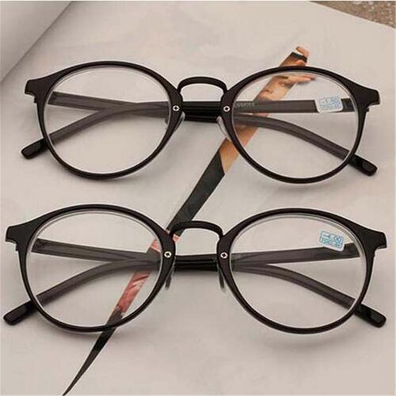 Round Finished Myopia Glasses Women Men Ultralight Black Frame Short-Sight  Eyewear Prescription -1.0 -1.5 -2 -2.5 -3 -3.5 -4