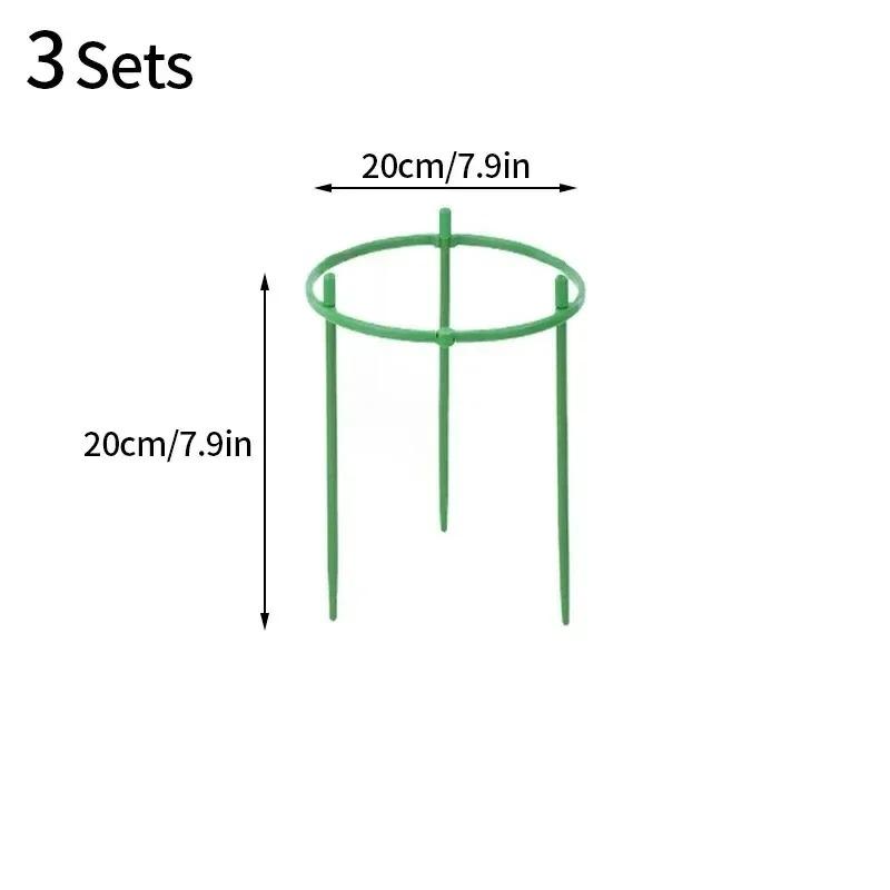 A Set of 12 Floors -Plant Support Pile Half Round Climbing Vines Stake Bonsai Fixing Rod Garden Plant Stake Holder Flower Ring Support Rack