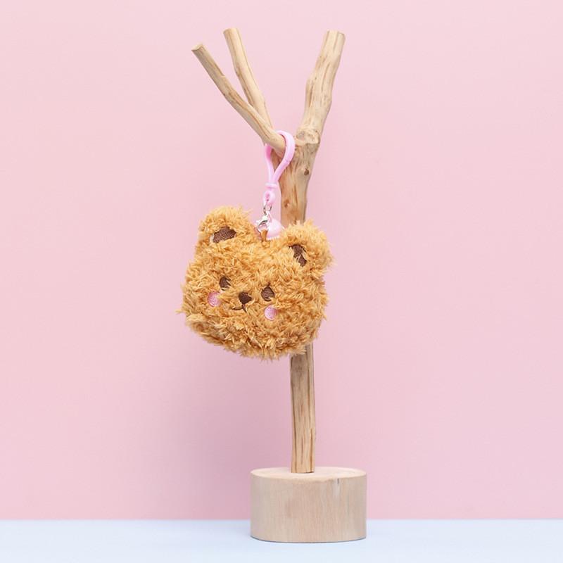 Keychain Cute Bear Cartoon Girls Backpack Decoration Hanging Plush Gift Doll