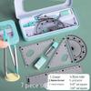 School Geometry Kit: Includes Set Square, Compass, Multi-functional Ruler, and Protractor