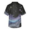 Men's Printing Short Sleeve V-neck Working Blouse Chest Pocket Carer Top