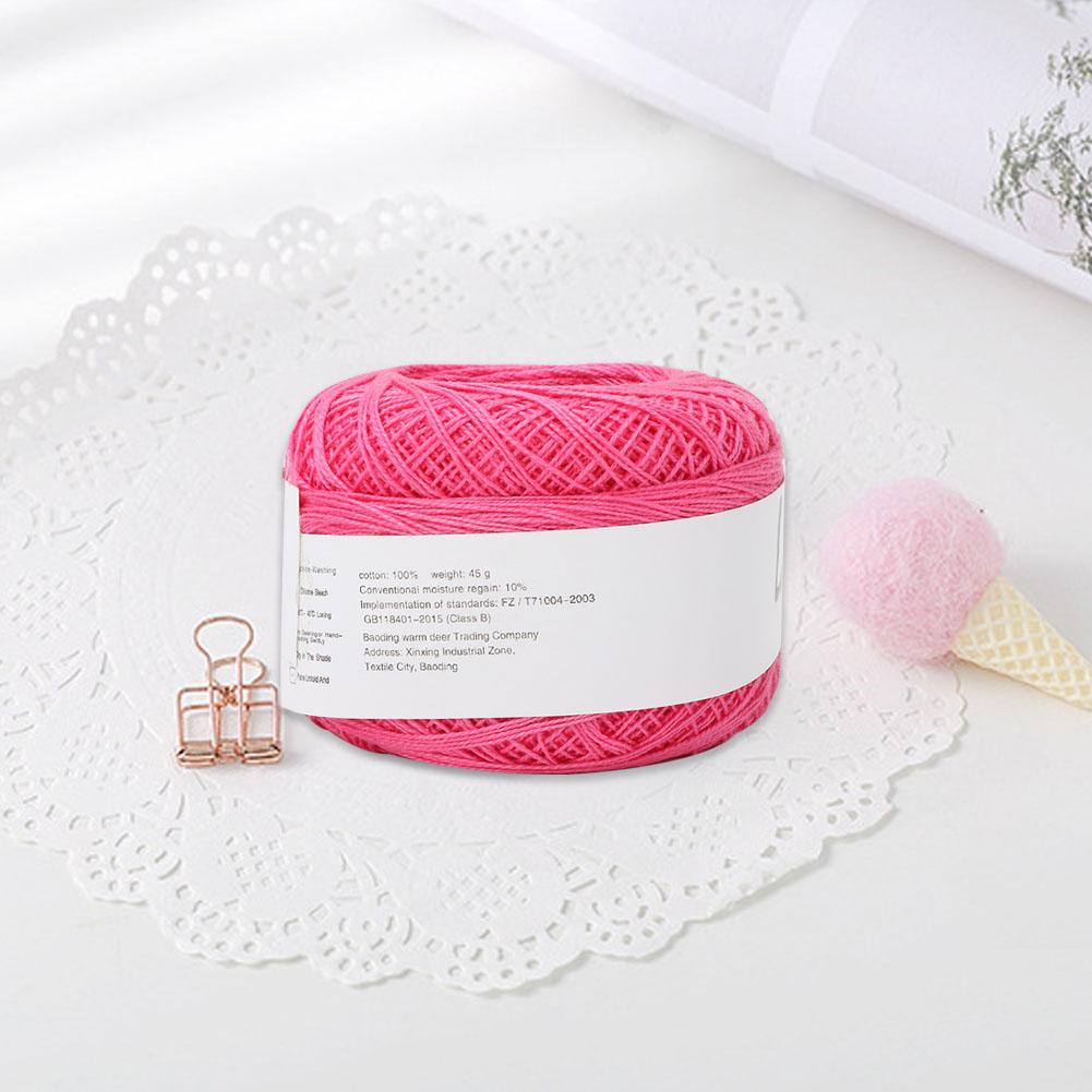 Lace Line Cotton Hand Crocheted Summer Silk Light Thin Line (6615 Rose  Red  )