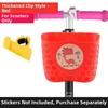 Plastic Children Kids Basket Cartoon Patten Student Front Basket Bike Carrier Bag  Bike Accessories