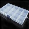 15 Slots Portable 15 Slots Adjustable Plastic Fishing Lure Hook Tackle Box Storage Case Organizer Multifunctional Fishing Tackle