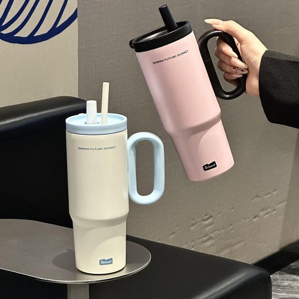 High-Capacity 316 Stainless Steel Insulated Cup with Straw