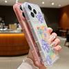 Solid Color Bowknot Print Transparent Card Slot Phone Case For iPhone 16 15 Pro 14 Pro Max 13 12 11 Clear Shockproof Slim Soft Silicone Bumper Cover