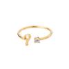 Tiny Initial Letter Rings For Women Stainless Steel A-Z Letters Adjustable Ring Female Christmas Aesthetic Jewelry