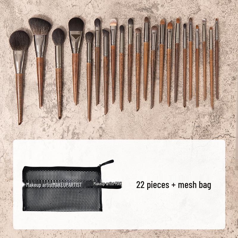22-teiliges professionelles Tierhaar-Make-up-Pinselset für Maskenbildner