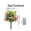 2 Pack Artificial Pansy Flower Bushes Realistic Faux Plants for Outdoor Porch Planter Garden Yard Decorative Stake Use