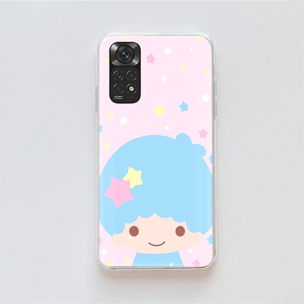 KT72 Little Twin Stars Case for Samsung A04 A14 A23 A34 A54 M23 M33 M52 M53 Realme 10 9 C30S C35 C55 VIVO Y02S Y21 Y33S Y51 X80 Pro Clear Cover