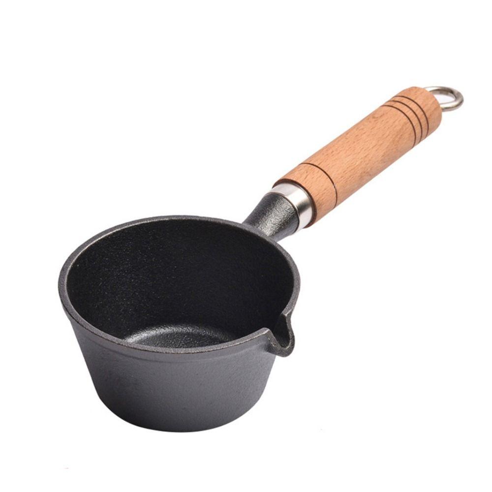 Nonstick Oil Pouring Pan Cast Iron Sauce Pan Butter Melting Pot Frying Egg Pan  Sauces