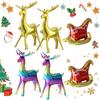 Inflatable Christmas Sleigh Balloon Deer Elk Aluminum Film Balloon Christmas Elk Balloon  New Year