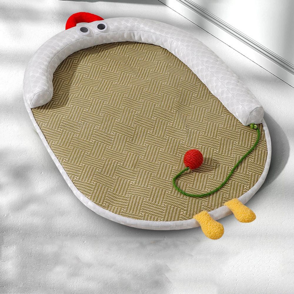 Neck Support Pet Cooling Mat Anti-slip Puppy Kennel Cartoon Pet Nest Mat Household
