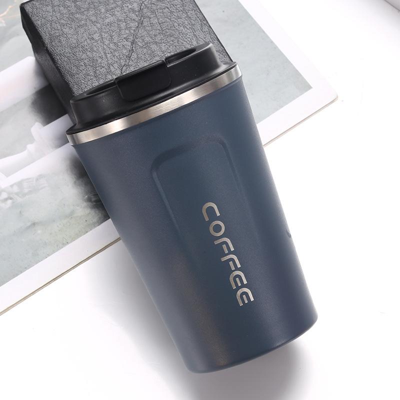 1Pc New Creative 304 Stainless Steel Coffee Cup Light Luxury High-end Office Double-layer Portable High-value Coffee Cup