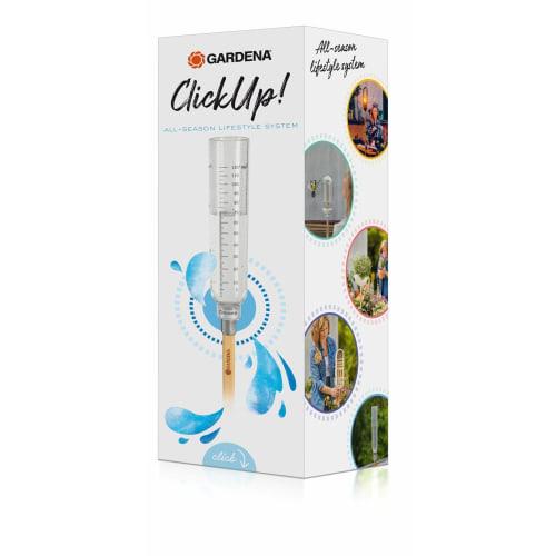 GARDENA Rain Gauge, Garden Decoration, ClickUp!, Transparent, 28.9cm Tall X 8cm Diameter, 11340-20