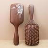 Sandalwood Air Cushion Oval Comb - Solid Wood Fluffy Hairbrush for Head Meridian Massage