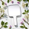 Square Hand Mirror Metal Hand Mirror Portable Makeup Mirror Small