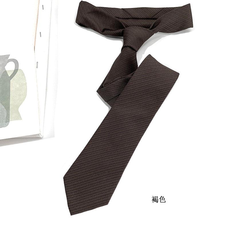 Polyester narrow version solid color neck tie fashion versatile casual men's shirt tie