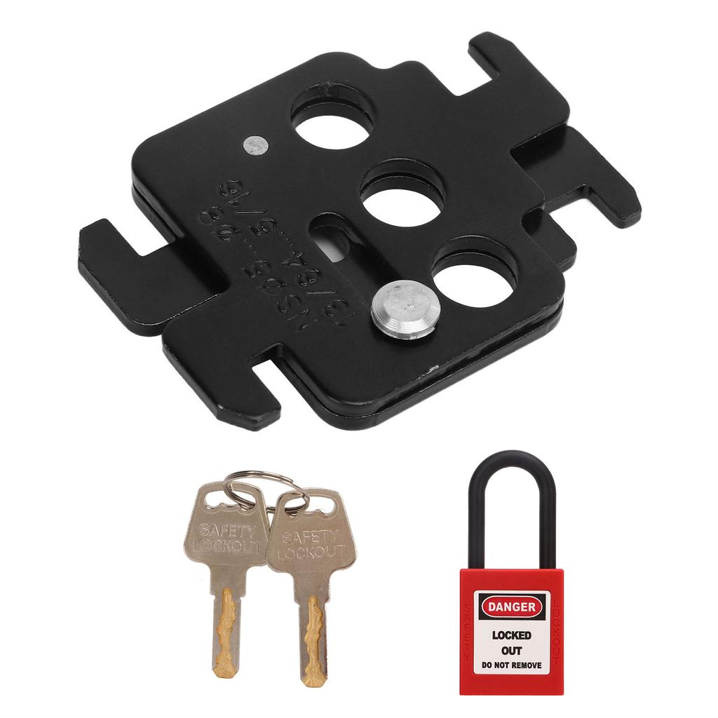 MCB Lockout Tagout Steel Circuit Breaker Lock 38mm Shackle Nylon Padlock for Schneider Circuit
