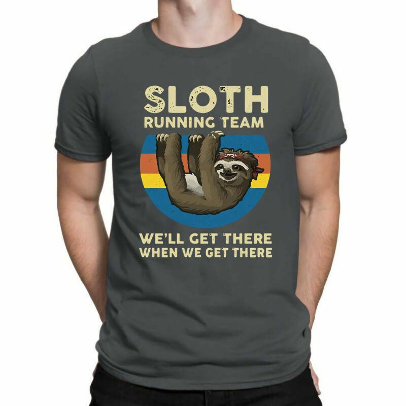 Sloth When Get There There Retro Unisexs We Vintage Get Running Team Tshirt Well