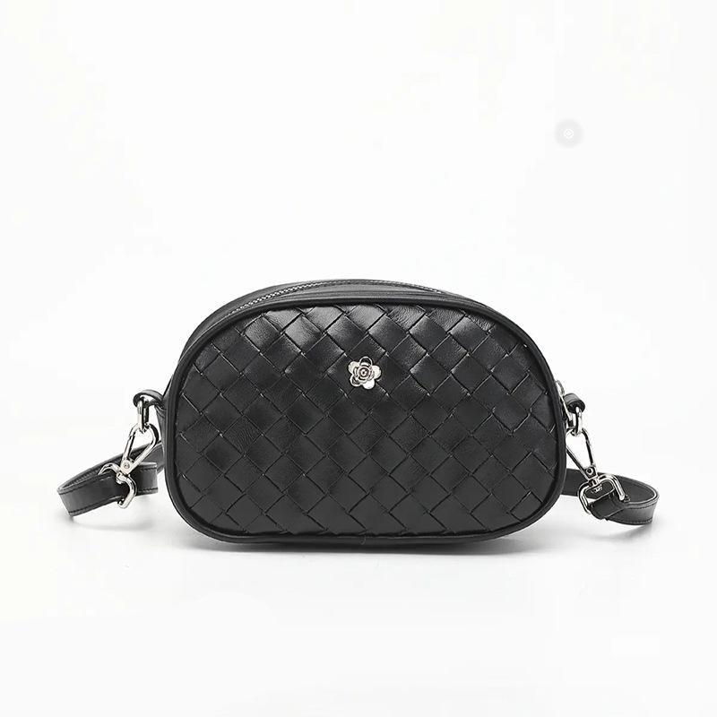 

Fashion Trend Camellia Shoulder Bag Rhombus Black Portable Storage Bag чёрный