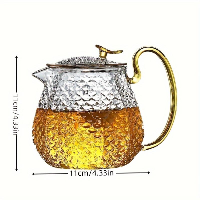 1set Tea Set 4pcs Cups And 1pc Pot Set Glass Pot And Cup Indulge In A Sophisticated Tea Time With Our Glass Teacup And Teapot Combo Simple And Elegant