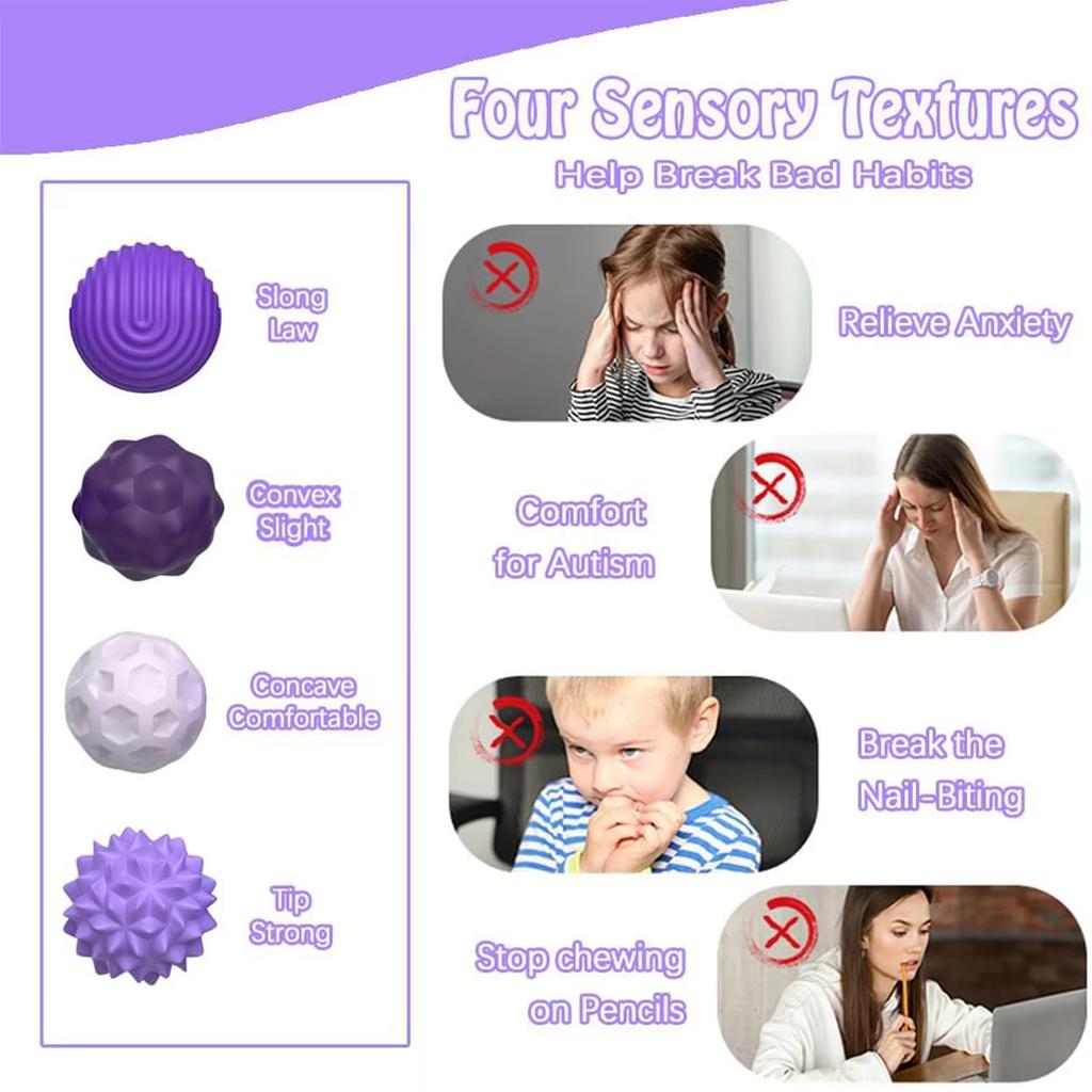 Magnetic Sensory Balls Silicone Pocket-friendly Fun Autism Calming Fidgeting Toys for Adults Kids To Relieve Stress Massage Ball