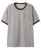 BASEMOMENT Pigment Washing Ringer Pocket Tee Cement Gray