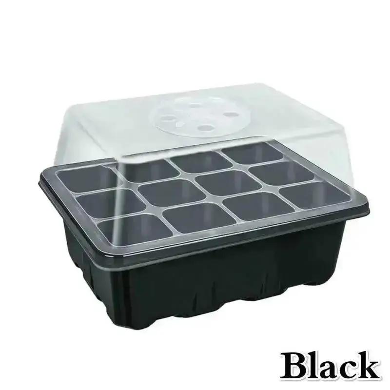 New 12 Hole Seedling Trays Seed Starter Plant Flower Grow Box Tools Propagation For Home Gardening Starting Germination Supplies