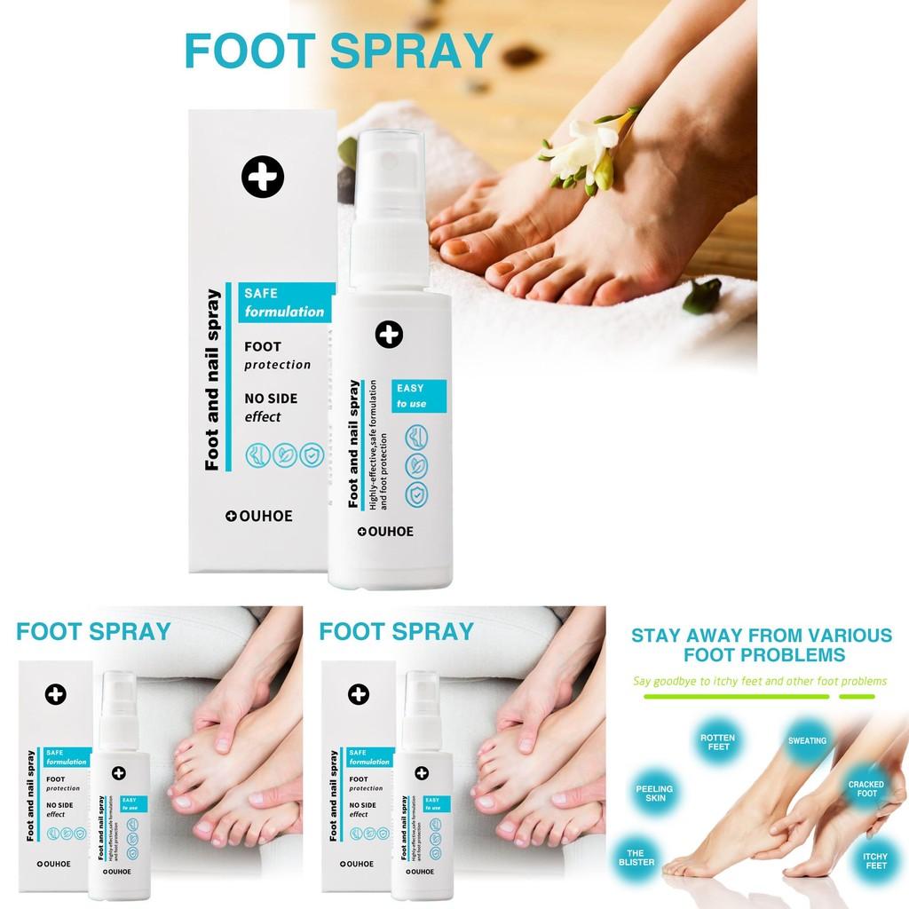 Moisturizing Foot Spray For Dry Cracked Skin And Odor Elimination With Nail Repair Benefits