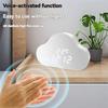M-Modern-Alarm Clock Cloud Clock Bedside Snooze Small Alarm Clock Student Calendar Luminous LED Voice Digital USB Home Clock A