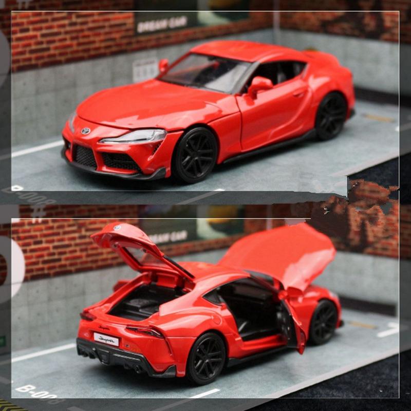 1:32 TOYOTA GR SUPRA Alloy Sports Car Model Diecasts Metal Toy Track Racing Car Vehicles Model Simulation Sound Light Kids Gifts