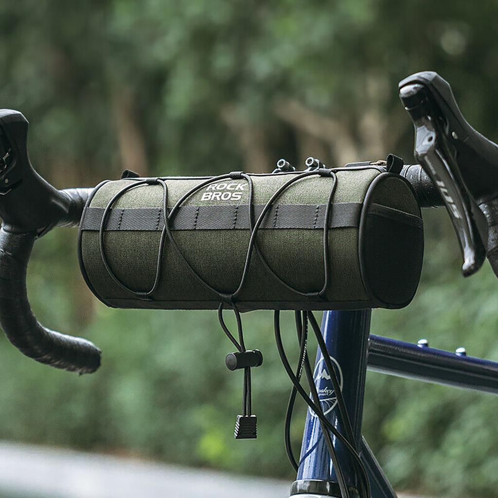 Bicycle bag mounted on the handlebar, frame, under the saddle, 2l, green