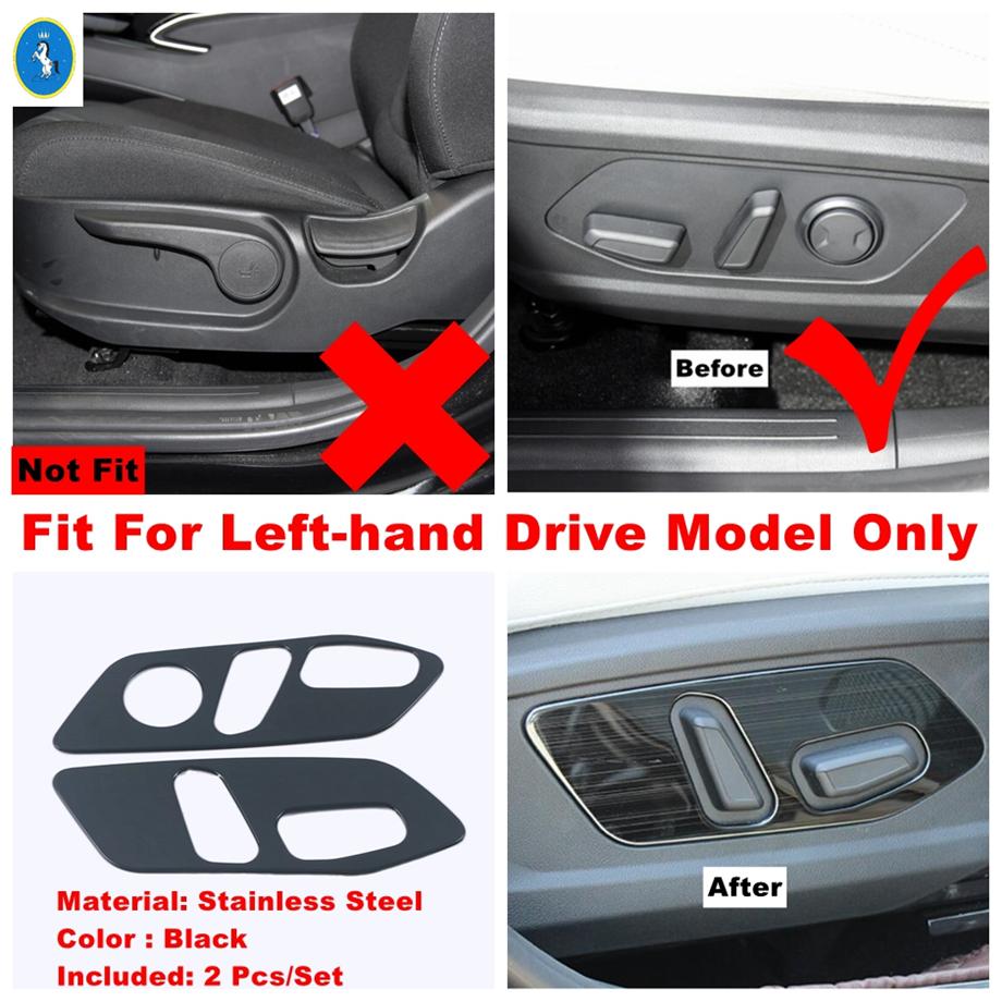 Silver / Black Car Seat Adjustment Button Decor Panel Cover TrimFor Hyundai Tucson NX4  - 2025 Stainless Steel Accessories