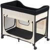 Foldable Elevated Dog Bed with Aluminum Frame 600D Oxford Fabric Side Support and Wheels