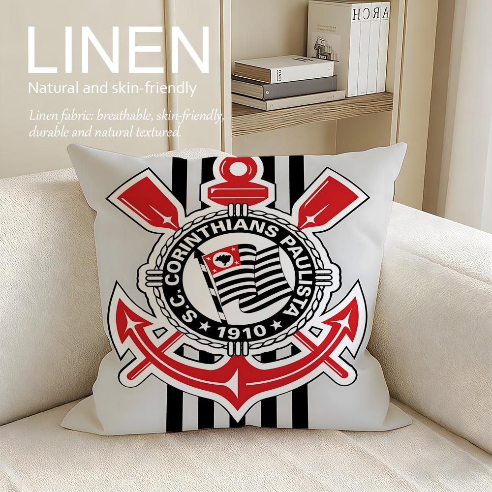 Sports Sport Club Corinthians Paulista Cushion Cover Pillowcase Set Pcs x x Breathable Washable Sofa Cushion Cover