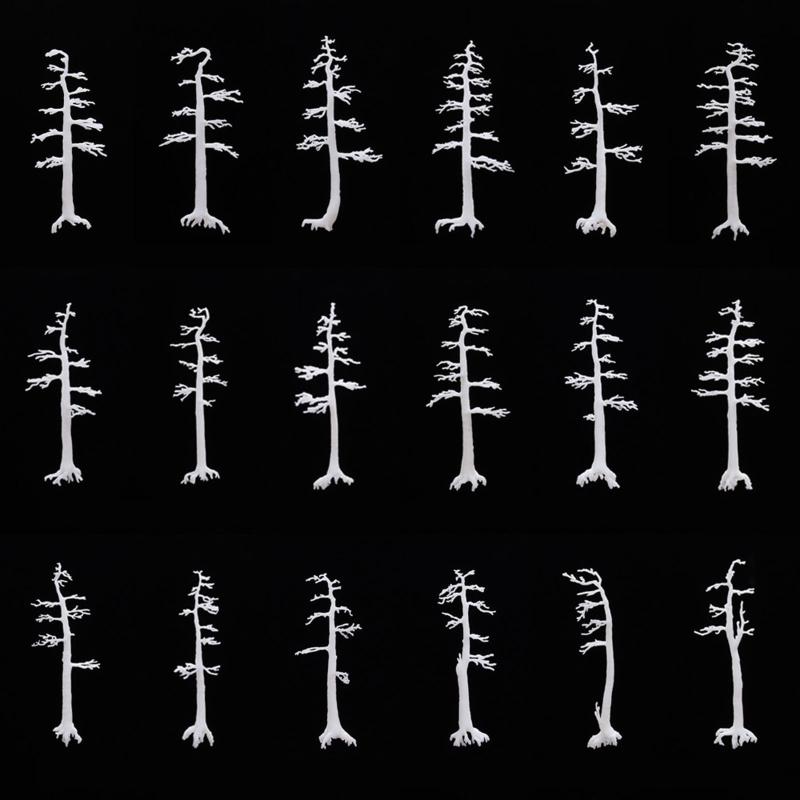 4/5/6/7/8/9cm Mini Mikrofält Landskap Träd Harts Trädmodell 3D Stereoskopiskt Träd Bordsdekoration Hem DIY Verktyg