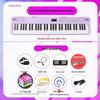 Rechargeable 88-Key Foldable Digital Piano: Bluetooth & MIDI, Perfect for Beginners & Kids