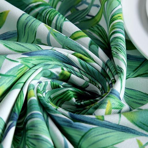 Cotton Thickened Canvas Leaves Tropical Rainforest Plantain Leaves Bamboo Leaves Coffee Table Tablecloth Dining Table Cloth