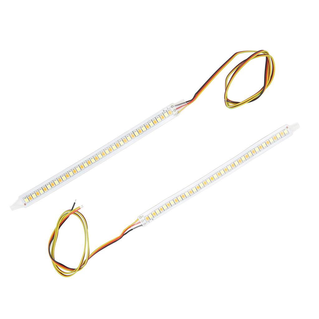 2 Pcs 12V Side Mirror Turn Signal Lights Rear View Mirror Streamer LED Strip Warning Indicator Reflector Universal Fit