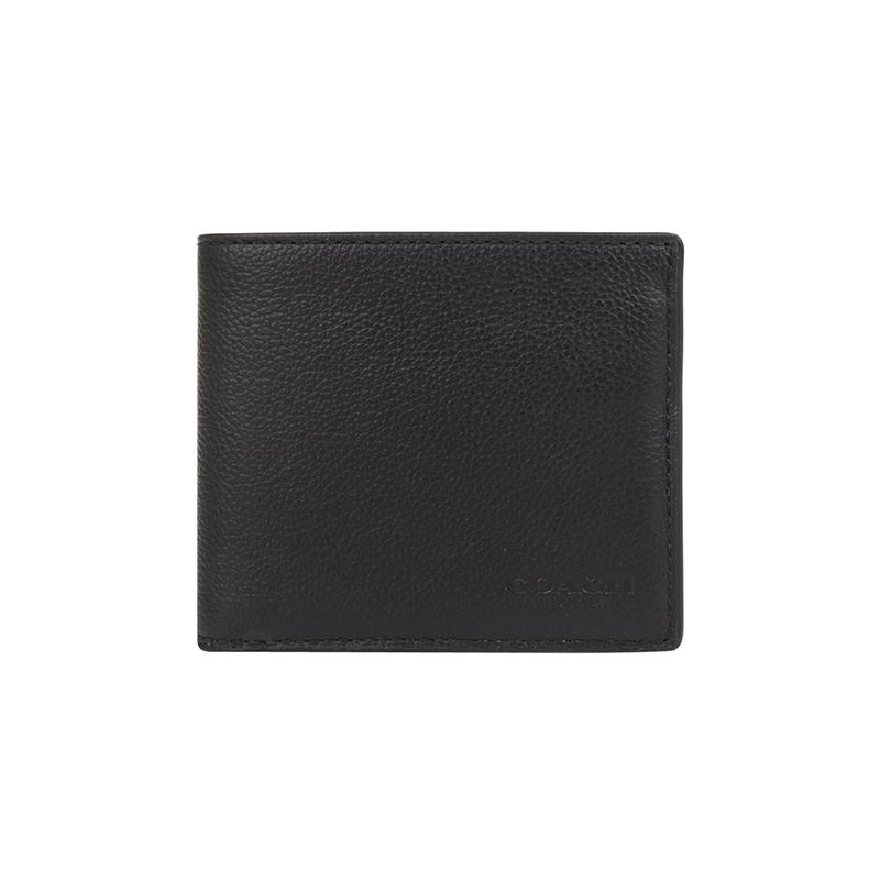 COACH Billfold Wallet 10 Classic Short Folding Compact Multi-Card Slot Soft Leather Wallet Men s Black чёрный