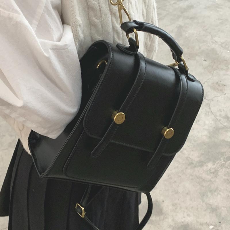 

Ретро-рюкзак, летний тренд для девочек, студенческий рюкзак, многофункциональный школьный портфель, ручная дорожная сумка чёрный