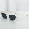 Rimless Cat Eye Sunglasses Women Fashion Trendy Eyewear