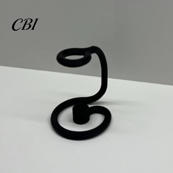 Unique Styling Stationery Display 3D Printed Pen Holder with Stable Base, Desktop Delicate Curved Texture Desk Statue Stand, Minimalist Art Sculpture