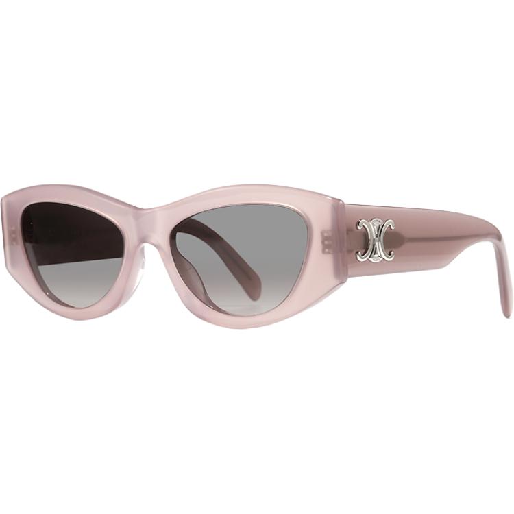 Celine Triomphe Logo Cat Eye Sunglasses Women Sunglasses Black Milk-Tea Transparent-Purple 40308