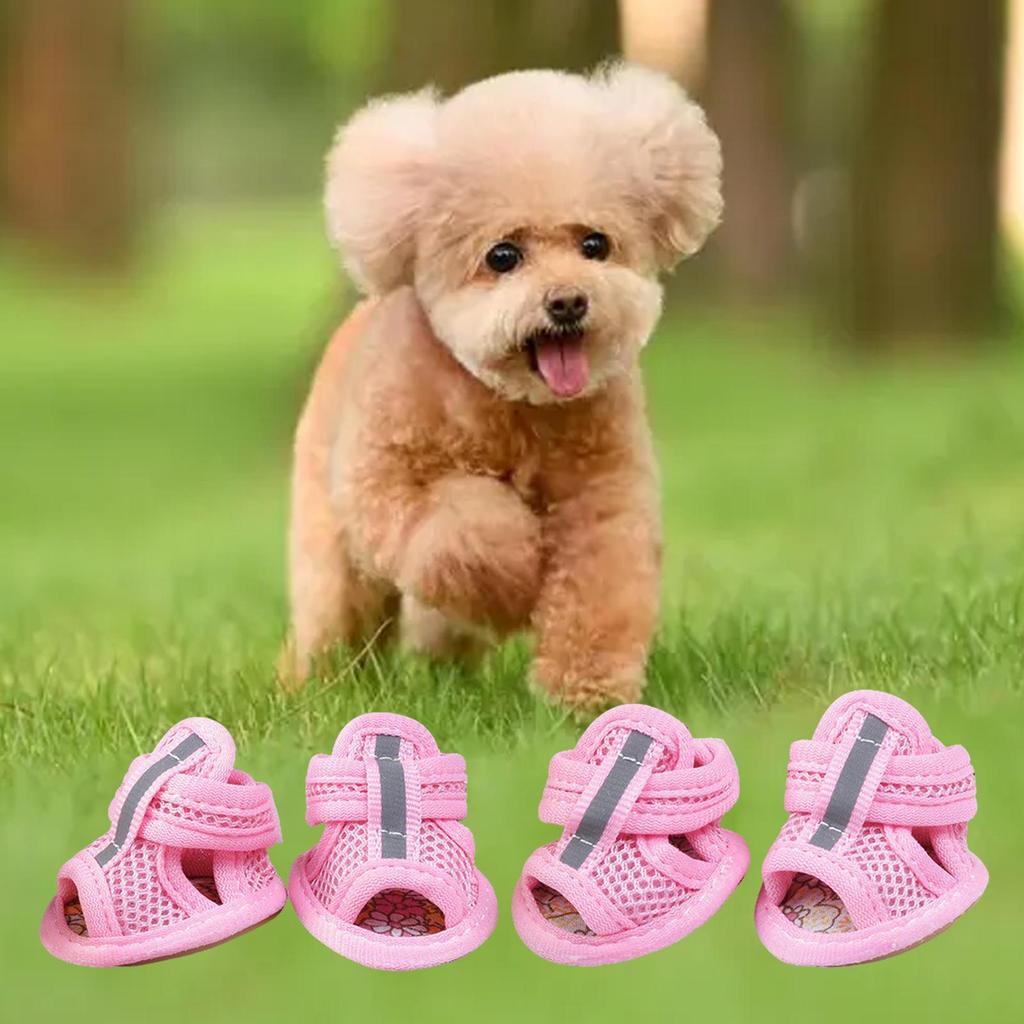 Puppy Shoes 4 Pieces Large Dog Shoes Puppy Boots Pet Supply For Night Hiking Daily Home Garden Park Outdoor Floor Travel