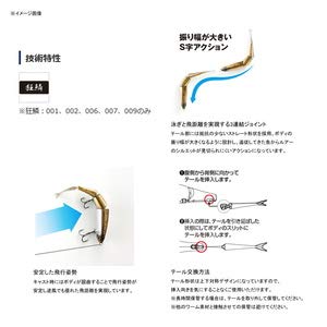 [SHIMANO] Bantam BT Bait 99SS Jointed Bass Minnow ZR-599T 005 Chart White