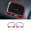 2PCS Real Carbon Fiber Car Instrument Side Air Vents Panel Frame Sticker For Volkswagen Golf 6 2008-2012 Interior Accessories