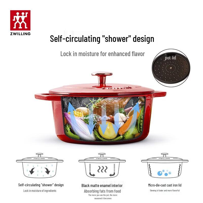 ZWILLING Round Enamel Cast Iron Dutch Oven